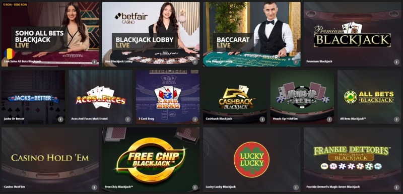 betfair casino jocuri carti