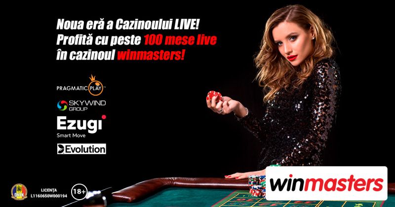 winmasters casino online jocuri de masa si carti banner oferta jocuri LIVE si provideri pragmatic play, skywind group, ezugi, evolution