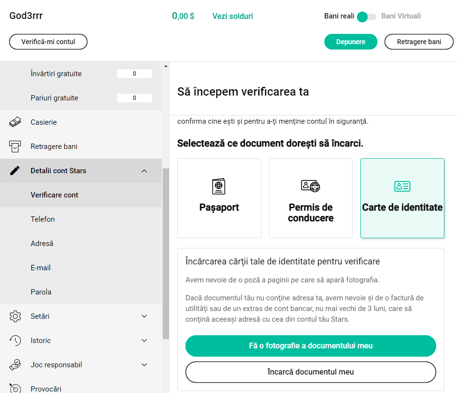 pokerstars pagina verificare identitate verificarea KYC a contului si documentele necesare solicitate