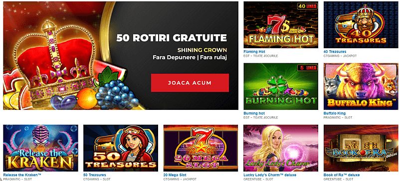 stanleybet casino online jocuri pacanele si oferta 50 rotiri gratuite la shining crown