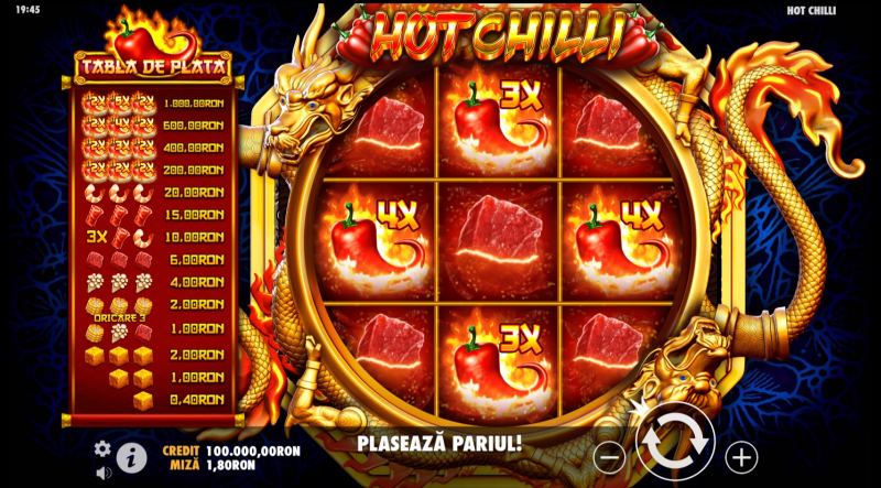 Hot Chilli matrix si tabla de plata