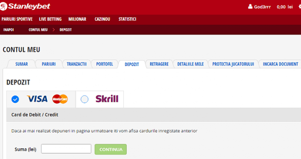 stanleybet casino depunere retragere din contul meu metode de plata online visa mastercard skrill