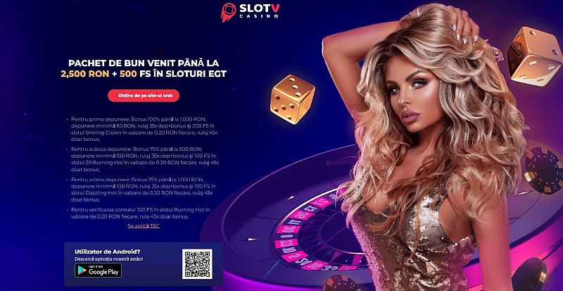 slot V casino pachet bonus de bun venit 2500 ron + 500 fs la sloturile egt