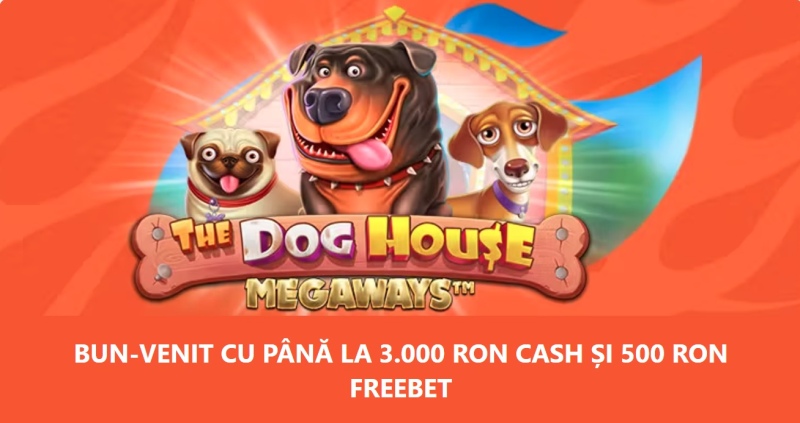 luck casino bonus de bun venit cu pana la 3000 ron cash si 500 freebet pacaneaua the dog house megaways