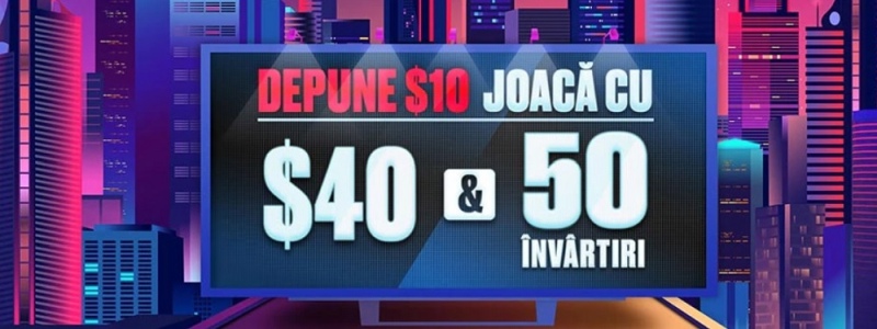 pokerstars casino online depunere 10 dolari joaca cu 40 $ si 50 invartiri