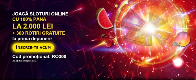 888casino bonus de bun venit la sloturi online 100% pana la 2000 RON + 300 Rotiri Gratuite si cod promotional RO300