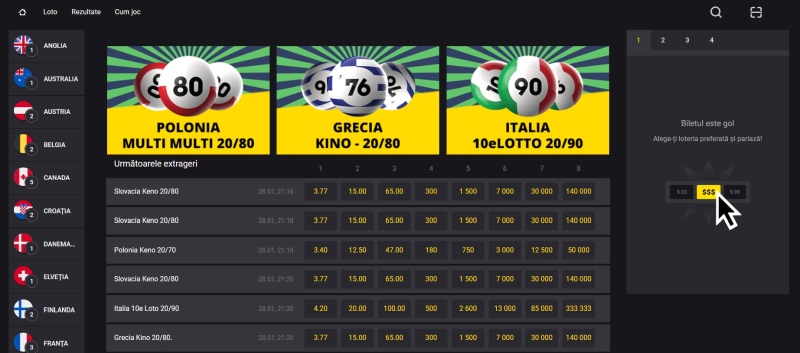 Fortuna Casino loterii internationale