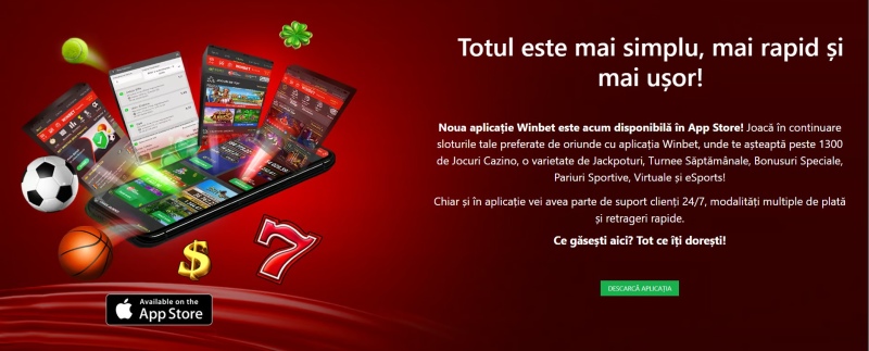 Winbet Casino aplicatie mobil ios app