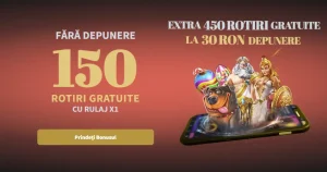 Conti Cazino - 150 FREESPINS fără depunere RULAJ 1X