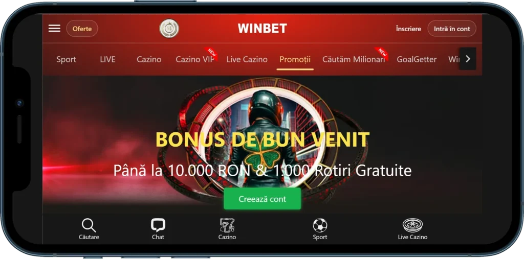 Winbet Casino Bonus De Bun Venit Winbet Casino Bonus De Bun Venit – Până la 10.000 RON + 1.000 Rotiri Gratuite FĂRĂ RULAJ