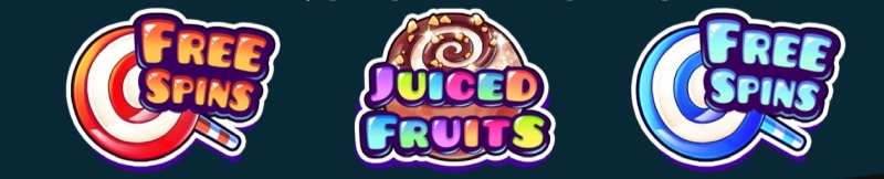 Juiced Fruits simboluri speciale acadele free spins si sigla joc