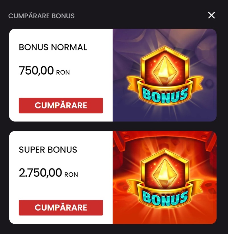 Crystal Catcher cumparare bonus normal sau super bonus optiune speciala