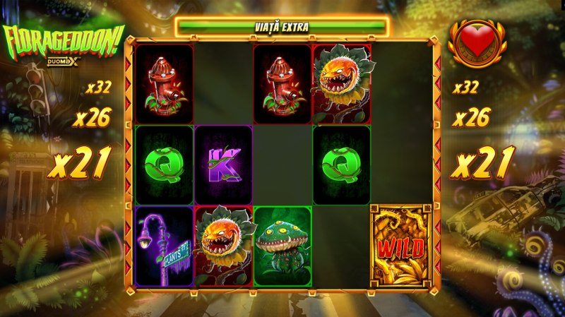 Florageddon DuoMax slot castig cu sistem cascada activat si wild pe role