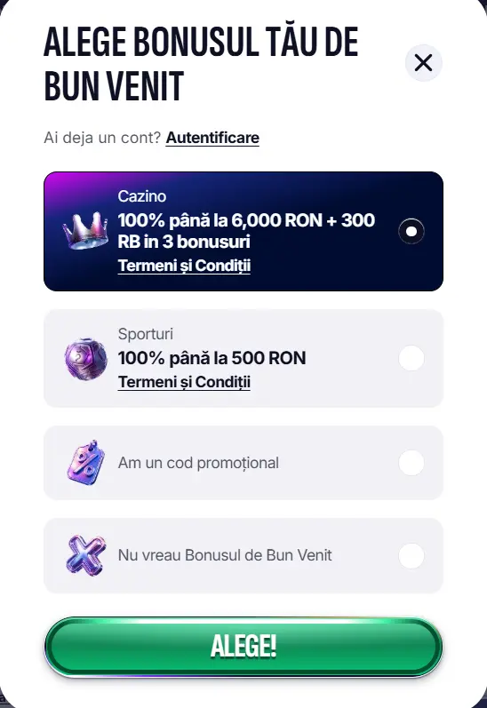 Cum îți creezi un cont la Swiper Casino